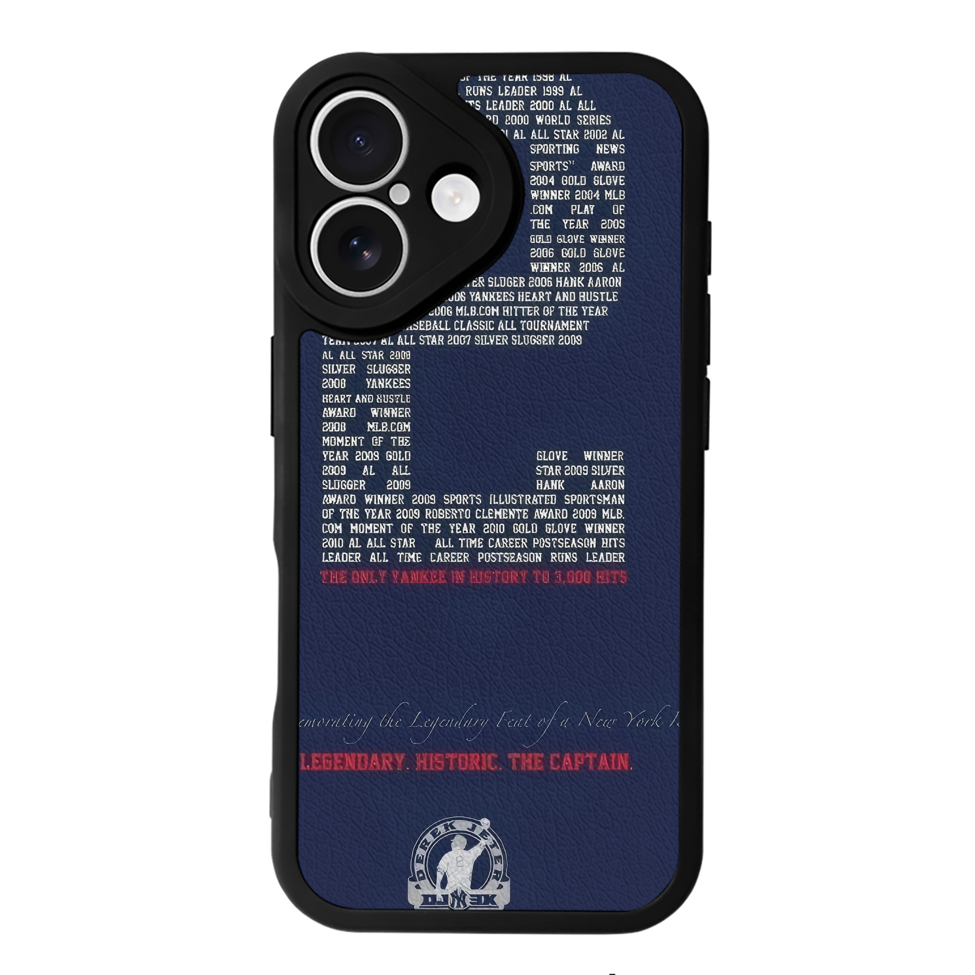 Derek Jeter 44 IPhone 16 Silicone Leather Case – UV Print, Lambskin Texture – Perfect Fit, Wireless Charging Compatible, Scratch Resistant, Precise Cutouts – Stylish Protection For IPhone 16